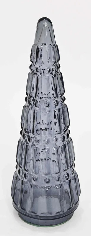 Glass Embossed Christmas Tree Decoration, Gray, 12", by Holiday Time | Walmart (US)