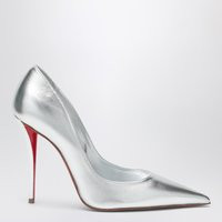 Christian Louboutin Miss Z Pumps In Silver Laminated Nappa Leather | Balardi (US & Canada)