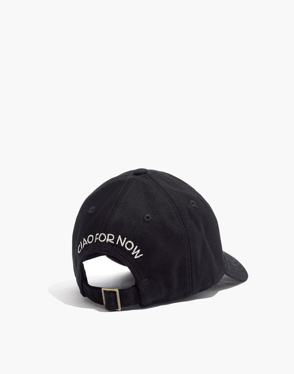 Embroidered Ciao For Now Canvas Baseball Cap | Madewell