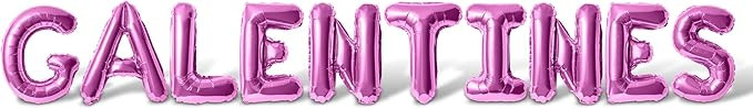 Letter Balloons - GALENTINES 16" Inch Alphabet Letters Foil Mylar Balloon Valentines Day Banner (... | Amazon (US)