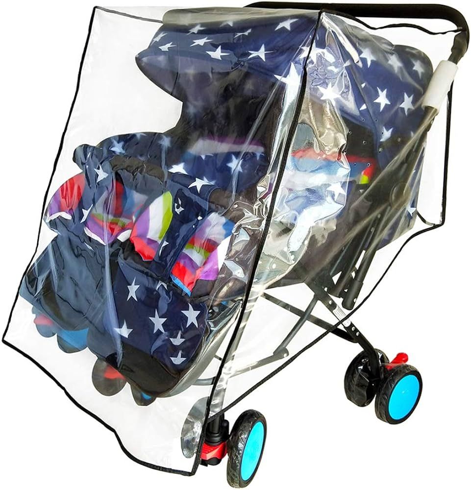Weather Shield for Double Stroller Raincoat Universal Size Side by Side Baby Umbrella Stroller Ra... | Amazon (US)