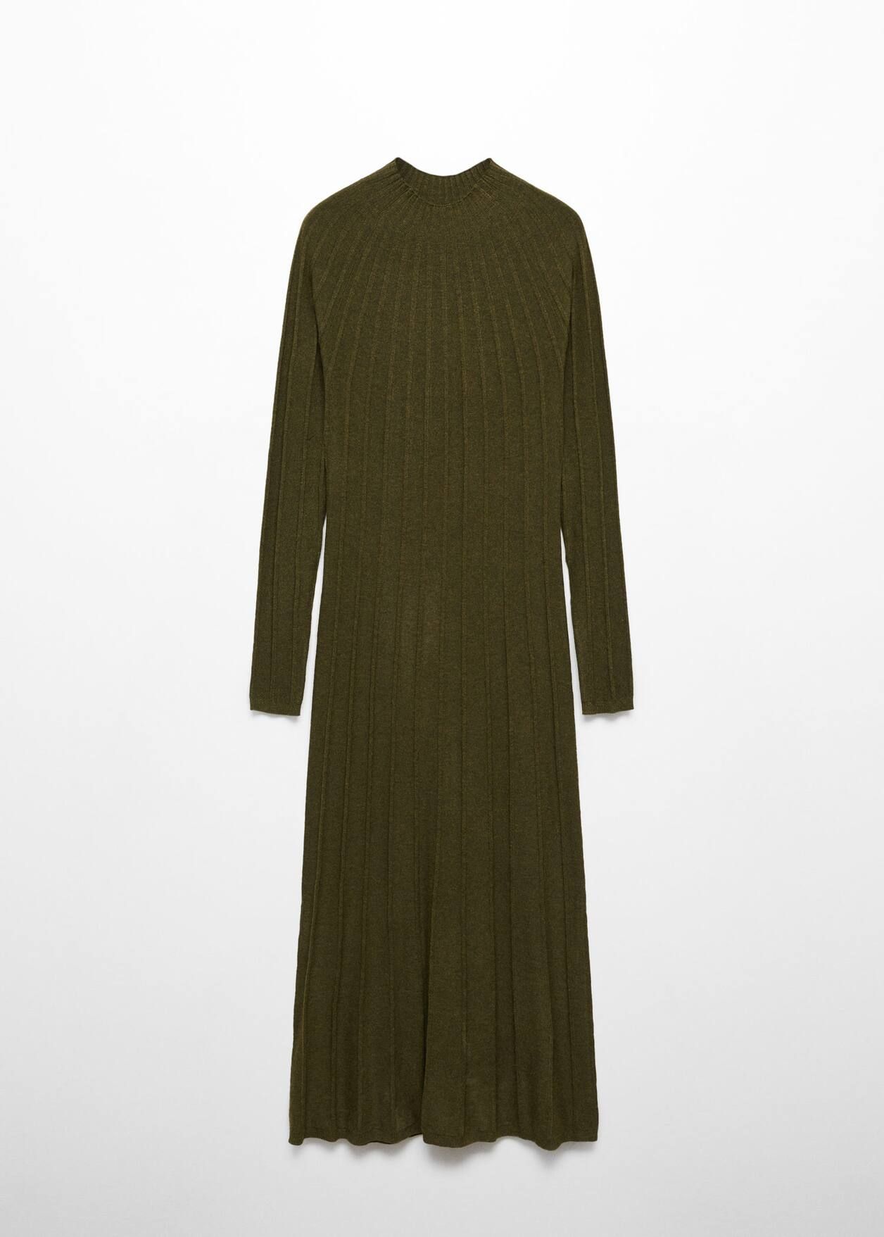 Perkins-neck ribbed dress -  Women | Mango USA | MANGO (US)