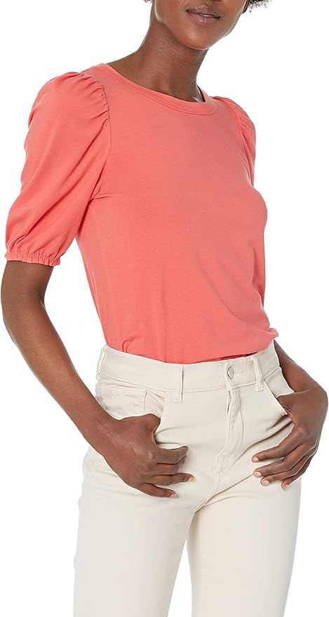 Amazon Essentials Women's Classic Fit Puff Short Sleeve Crewneck T-Shirt | Amazon (US)