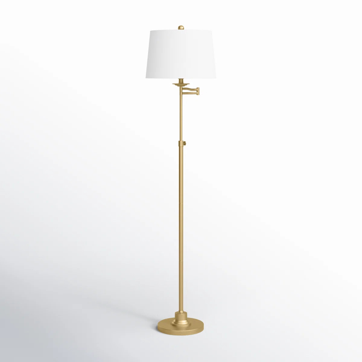 Rosalie 64.25'' Gold Swing Arm Floor Lamp | Wayfair North America