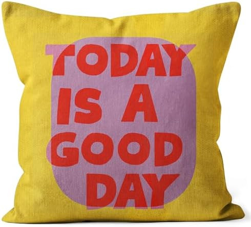 SiuSue Eclectic Decor - Trendy Funky Today is a Good Day Pillow Covers 18x18, Eclectic Maximalist... | Amazon (US)