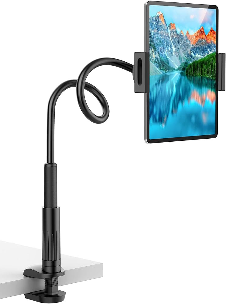 Tablet Stand Holder for Bed, Gooseneck Mount with Adjustable Flexible Arm Compatible with iPad Ai... | Amazon (US)