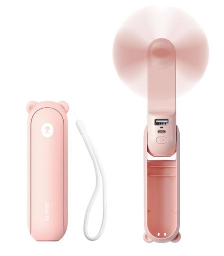 Small Pocket Fan [12-19 Working Hours] with Power Bank, Flashlight, Portable Fan for Travel/Summer/Concerts/Lash, Gifts for Women(Pink)#LTKhome 

#LTKGiftGuide #LTKActive