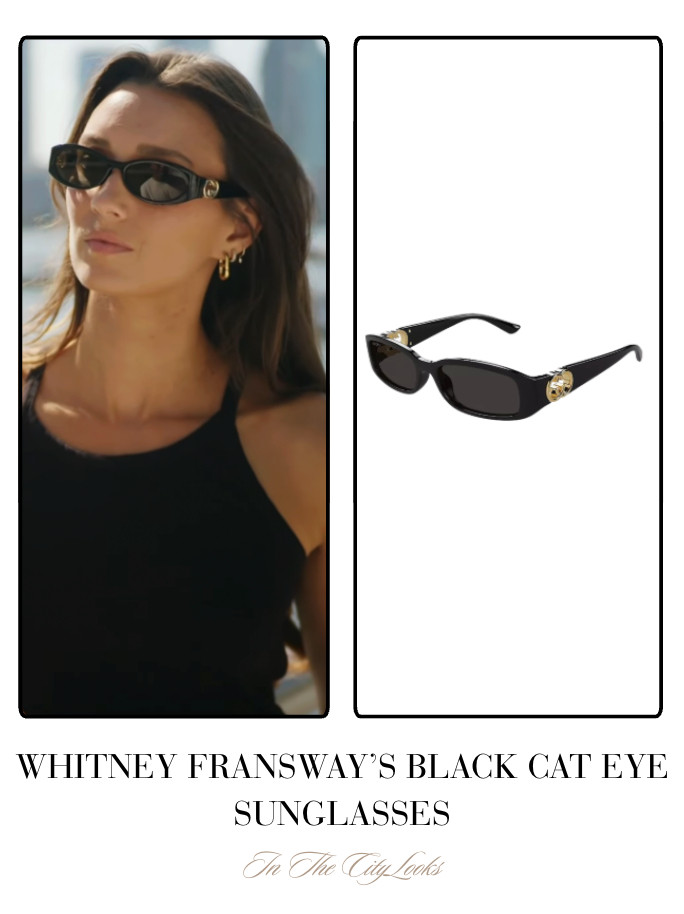 Whitney Fransway's Black Cat Eye Sunglasses 

 