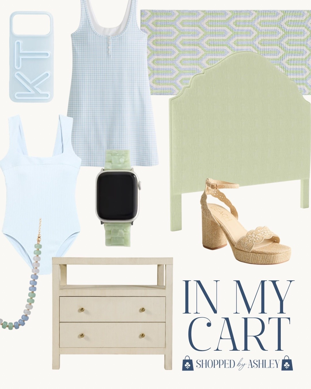 New finds I am loving right now! 

Grandmillennial style, blue and green, gingham, beaded necklace, preppy style, trending, blue and green rug, viral phone case, designer look, designer style

#LTKHome