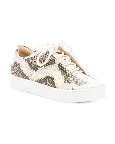 Leather Jupiter Snake Embossed Sneakers for Women | Marshalls
