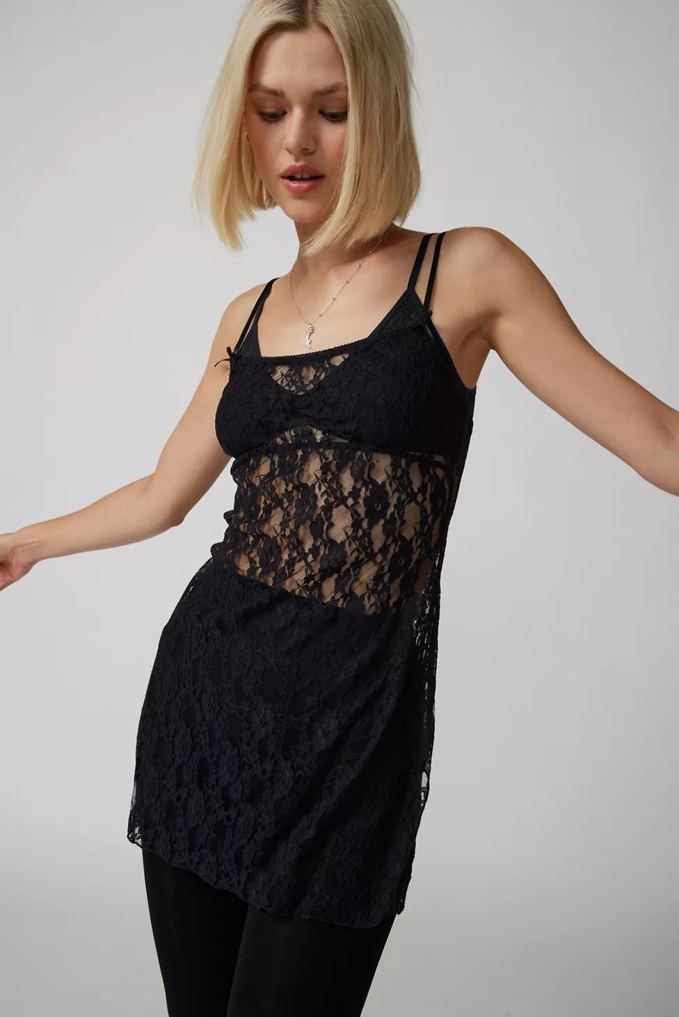 Out From Under See Me Later Sheer Slip Dress | Urban Outfitters (US and RoW)