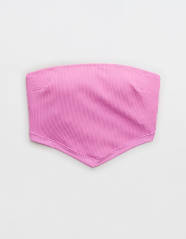 Aerie Ribbed Mix Bandana Bandeau Bikini Top | American Eagle Outfitters (US & CA)