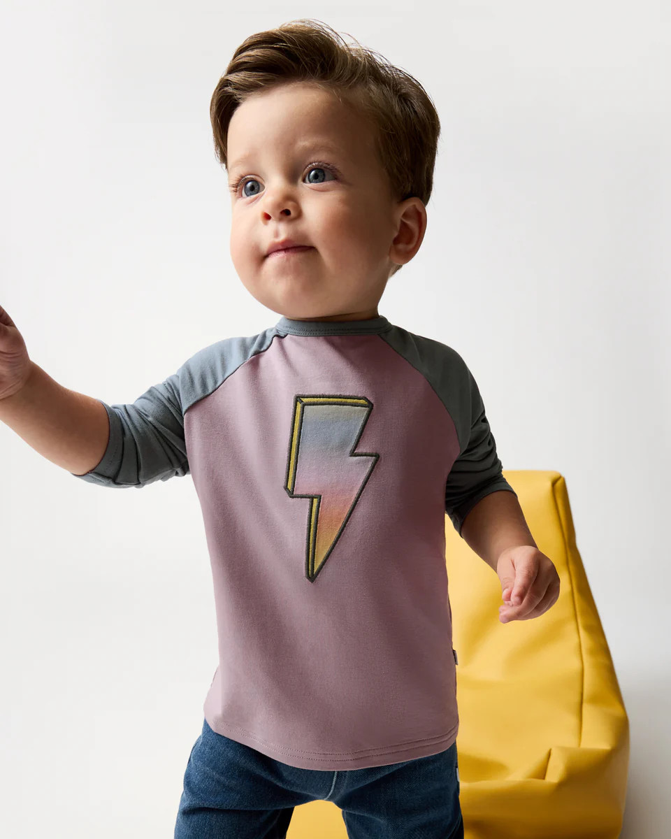 Bolt Raglan Tee | Little Sleepies
