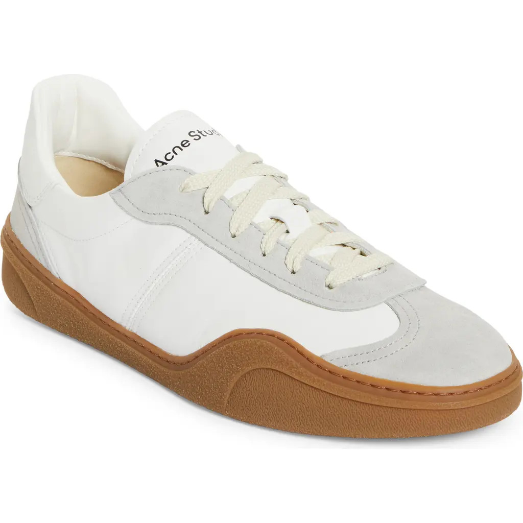 Acne Studios Low Top Sneaker in White/brown at Nordstrom, Size 13Us | Nordstrom