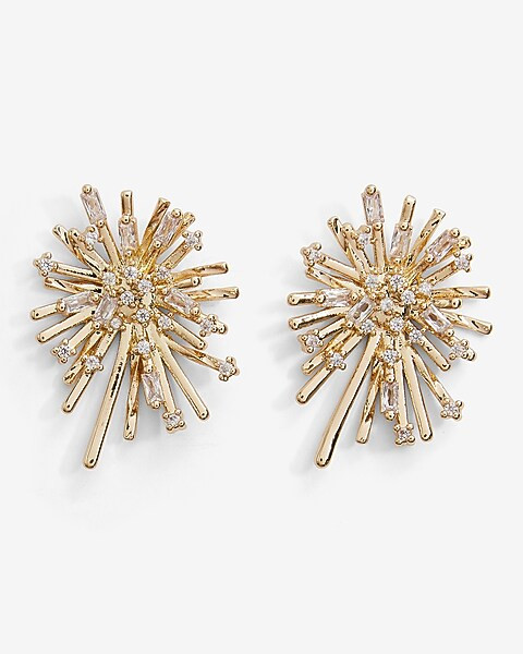 Rhinestone Burst Stud Earrings | Express
