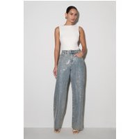 Tyla Diamante Denim Jeans / Blue/Green | MESHKI | 23 | MESHKI US