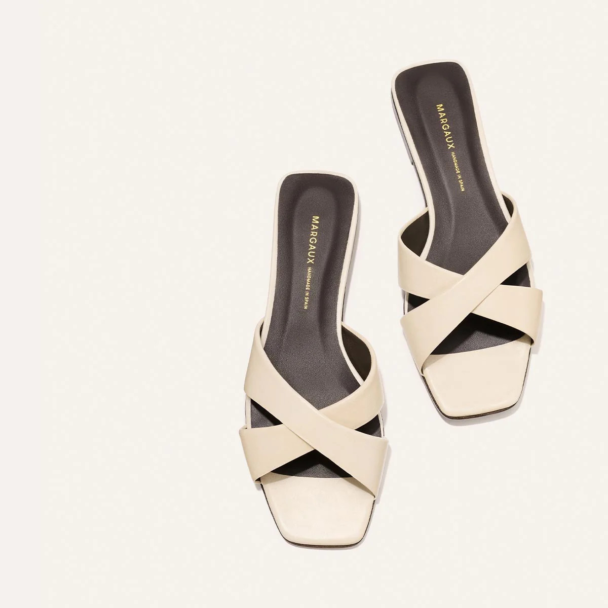 The Selene Flat Sandal - Ivoire Nappa | Margaux