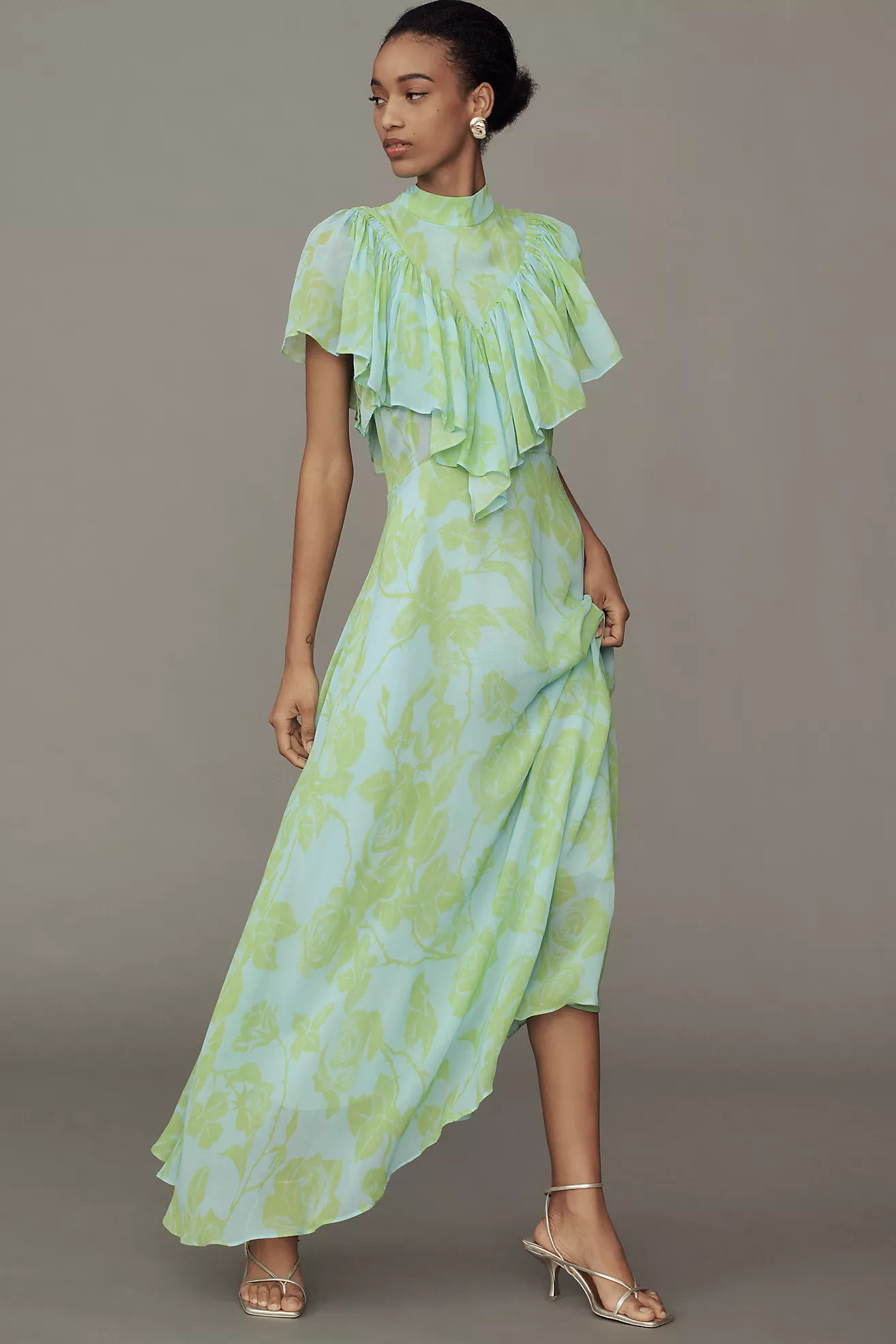 Essentiel Antwerp Honolulu Ruffle High-Neck Maxi Dress | Anthropologie (US)