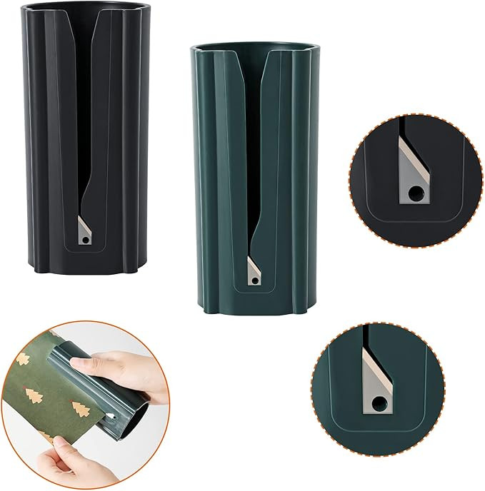 KXC Wrapping Paper Cutter,Gift Wrap Cutter, Paper Roll Cutter, Portable Sliding Wrapping Paper Ro... | Amazon (US)