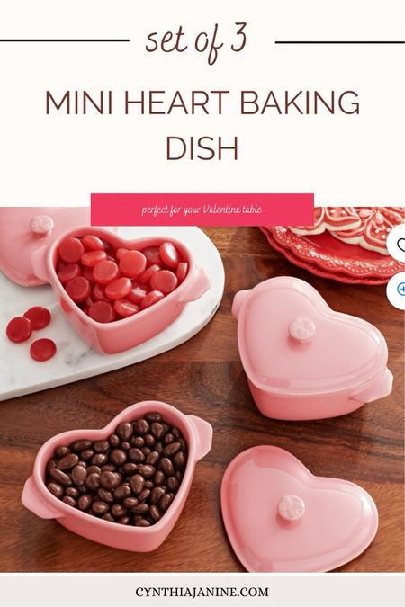 These mini ceramic heart baking dishes are so adorable for Valentine’s or anytime! 

They come in white, pink and red! 
♥️🤍💗

#LTKfindsunder50 #LTKhome #LTKMostLoved