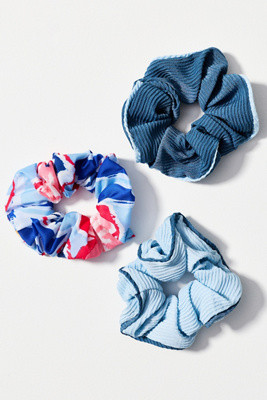 Colorblock Pattern Scrunchies, Set of 3 | Anthropologie (US)