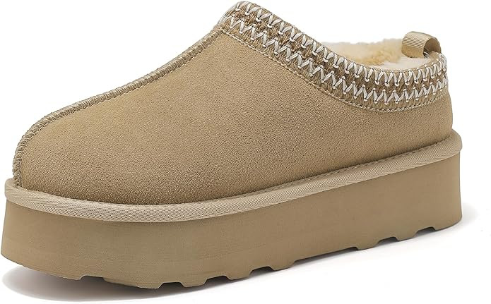 SMajong Women Platform Slippers Mini Snow Boots Thickened Flat Boot Fur Lined Shoes Home Slipper ... | Amazon (US)