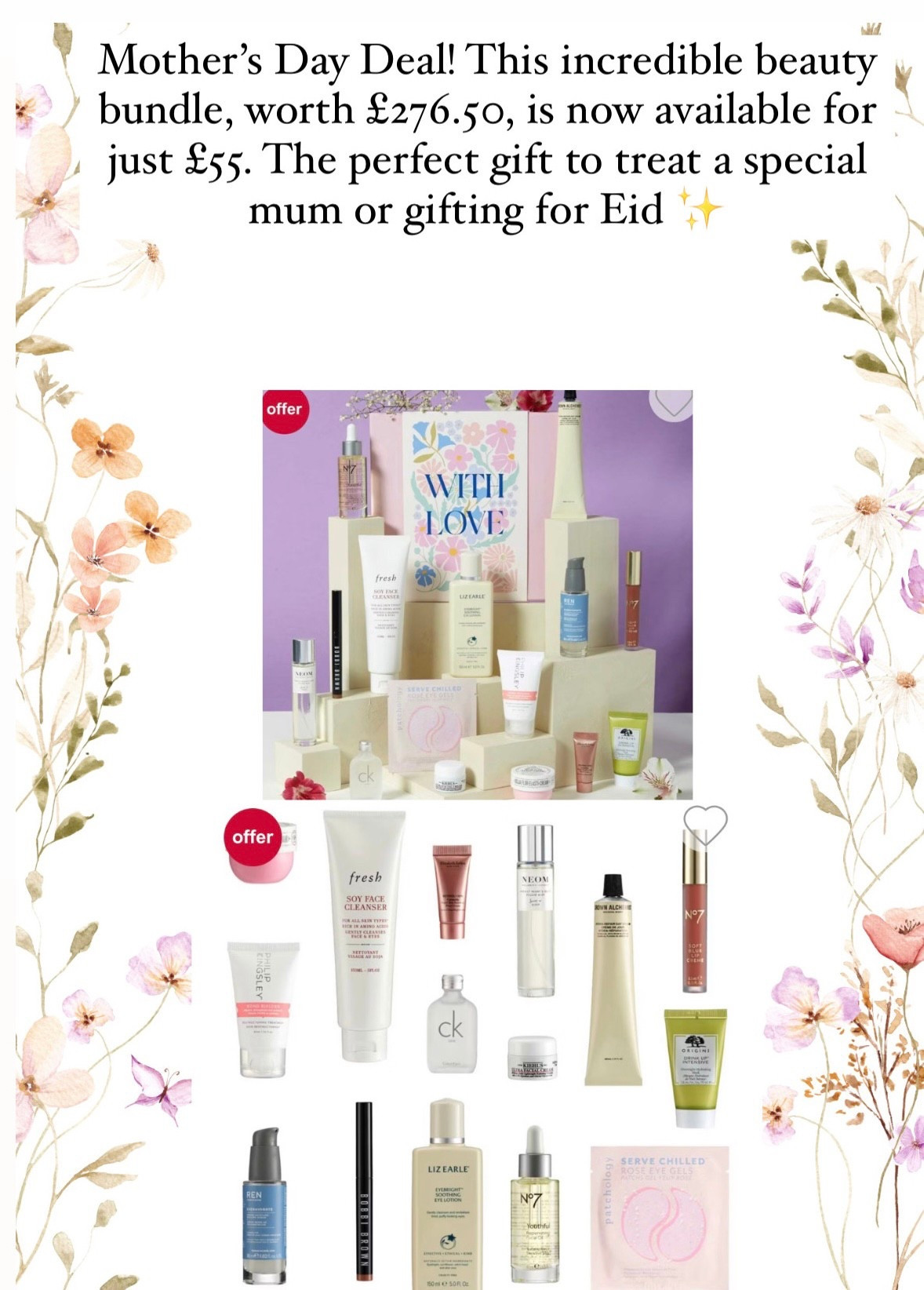 Mother’s Day Deal! This incredible beauty bundle, worth £276.50, is now available for just £55. The perfect gift to treat a special mum or an Eid gift! ✨

#LTKbeauty #LTKsale #LTKgiftguide