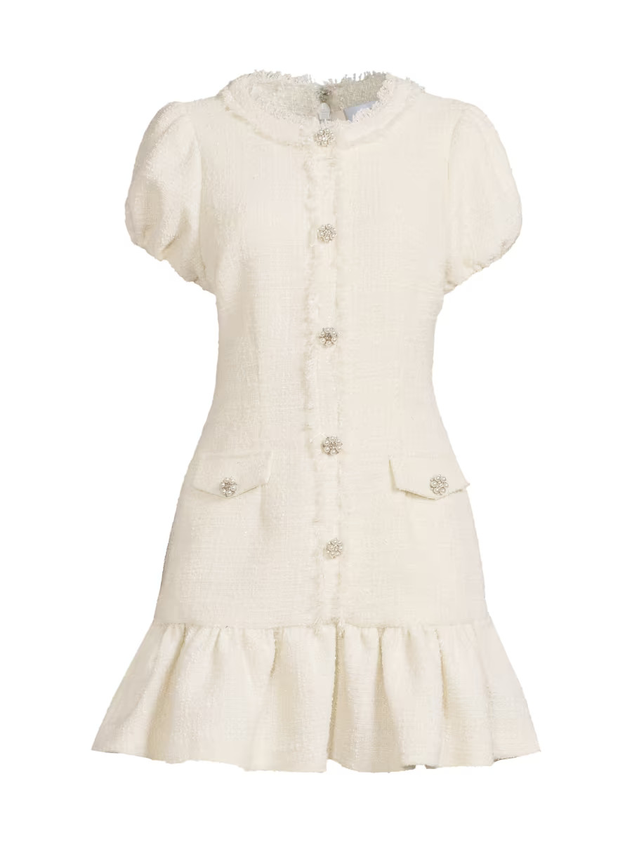 Drop 11 Seraphine Tweed Minidress | Saks Fifth Avenue