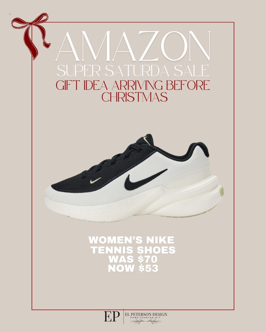 Amazon 
Super Sat Deals Arriving before Christmas 
Women’s tennis shoes 

#LTKFindsUnder100 #LTKGiftGuide #LTKSaleAlert