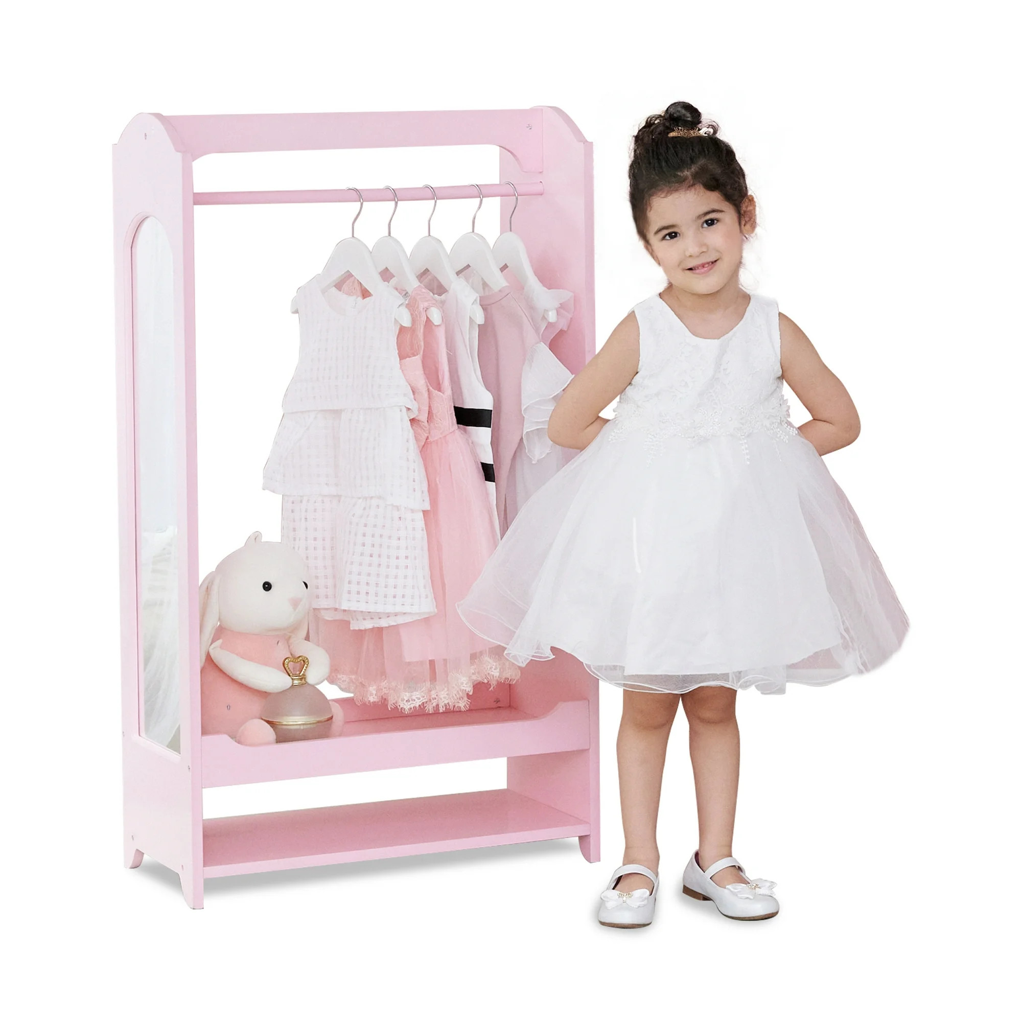 Fantasy Fields Little Princess Bella Wooden Open Armoire, Pink - Walmart.com | Walmart (US)