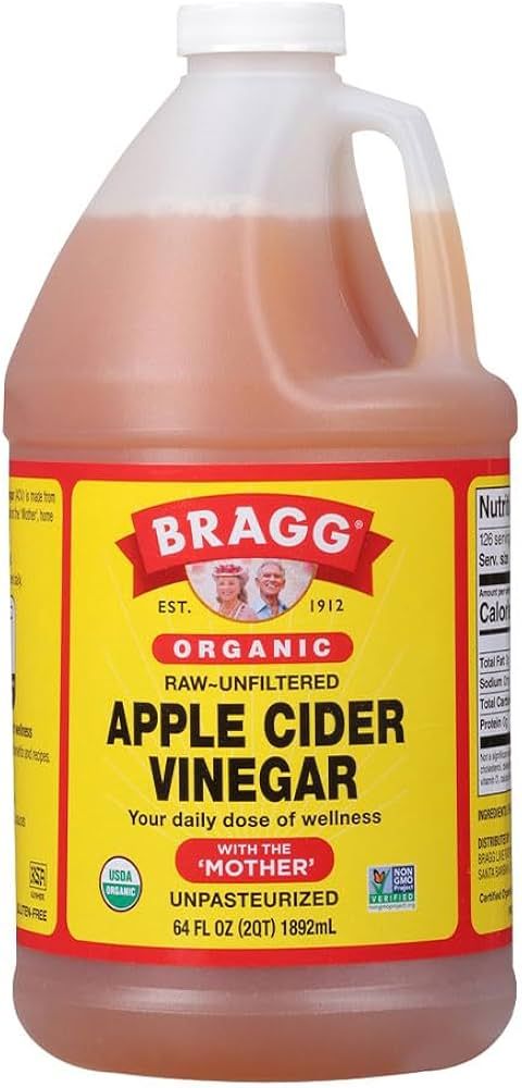 Bragg Organic Apple Cider Vinegar With the Mother– Raw, Unfiltered All Natural Ingredients (64 ... | Amazon (US)