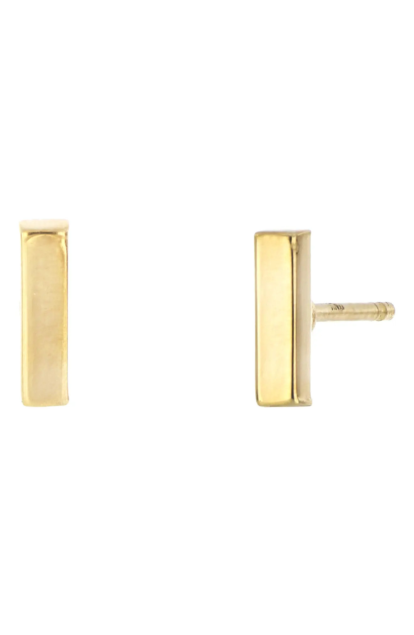 Bony Levy 14K Gold Bar Stud Earrings in Yellow Gold at Nordstrom | Nordstrom
