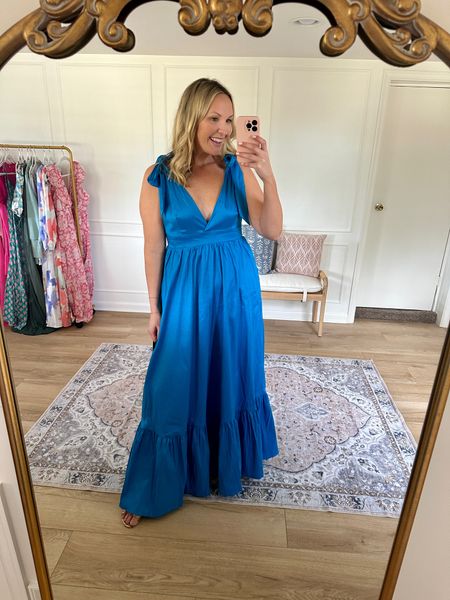 Love the color of this dress!! I’m wearing a large. Wedding guest dress - spring event - vacation 

#LTKwedding #LTKmidsize #LTKstyletip