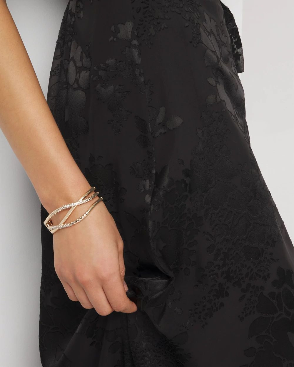 Gold Dusted Pave Cuff Bracelet | White House Black Market
