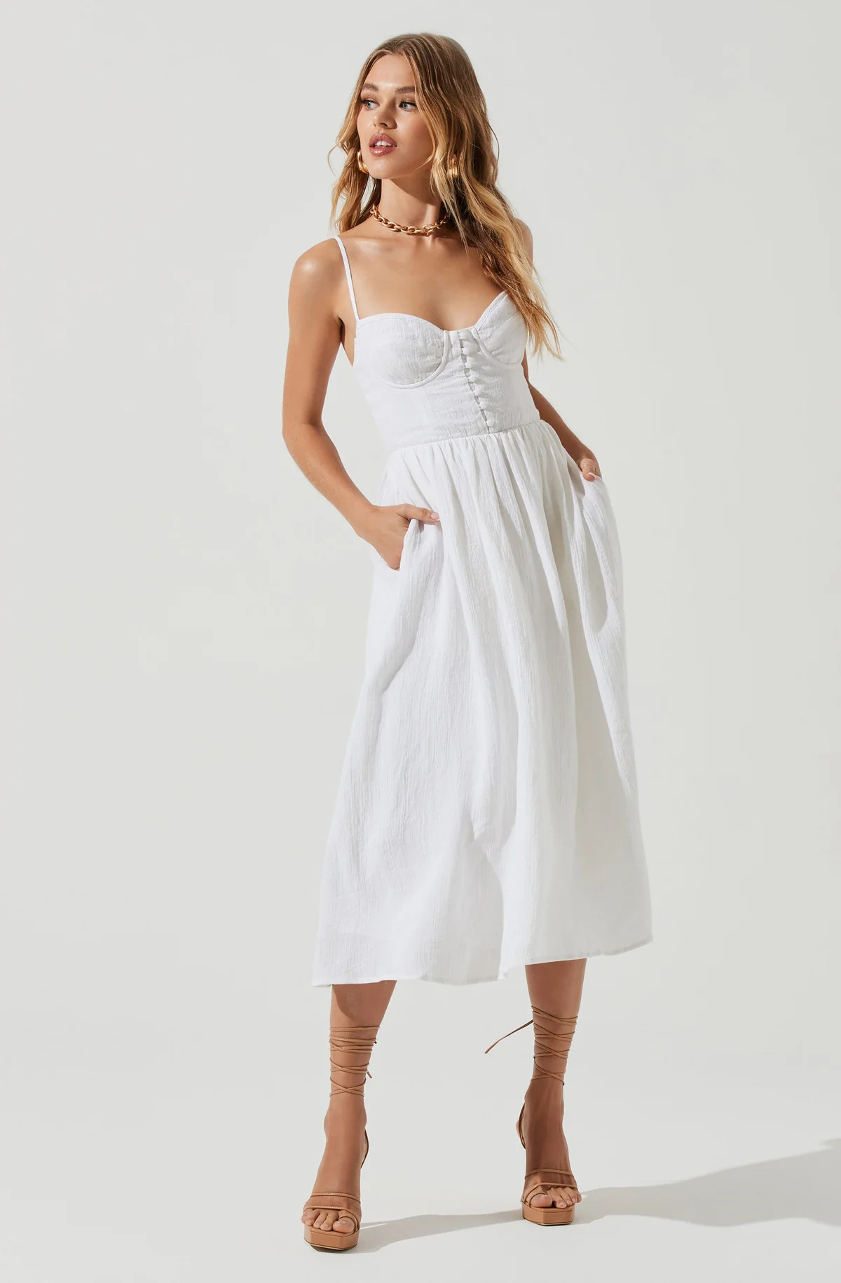 Ferreira Sweetheart Midi Dress | ASTR The Label (US)