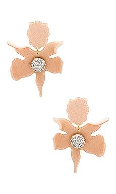 Lele Sadoughi Crystal Lily Earrings in Blush Sparkle from Revolve.com | Revolve Clothing (Global)
