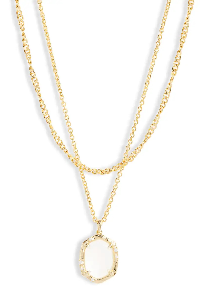 Kendra Scott Daphne Layered Coral Pendant Necklace | Nordstrom