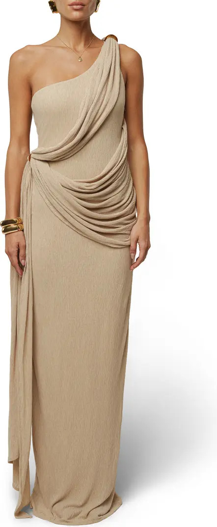 JLUXLABEL Drape One-Shoulder Gown | Nordstrom | Nordstrom