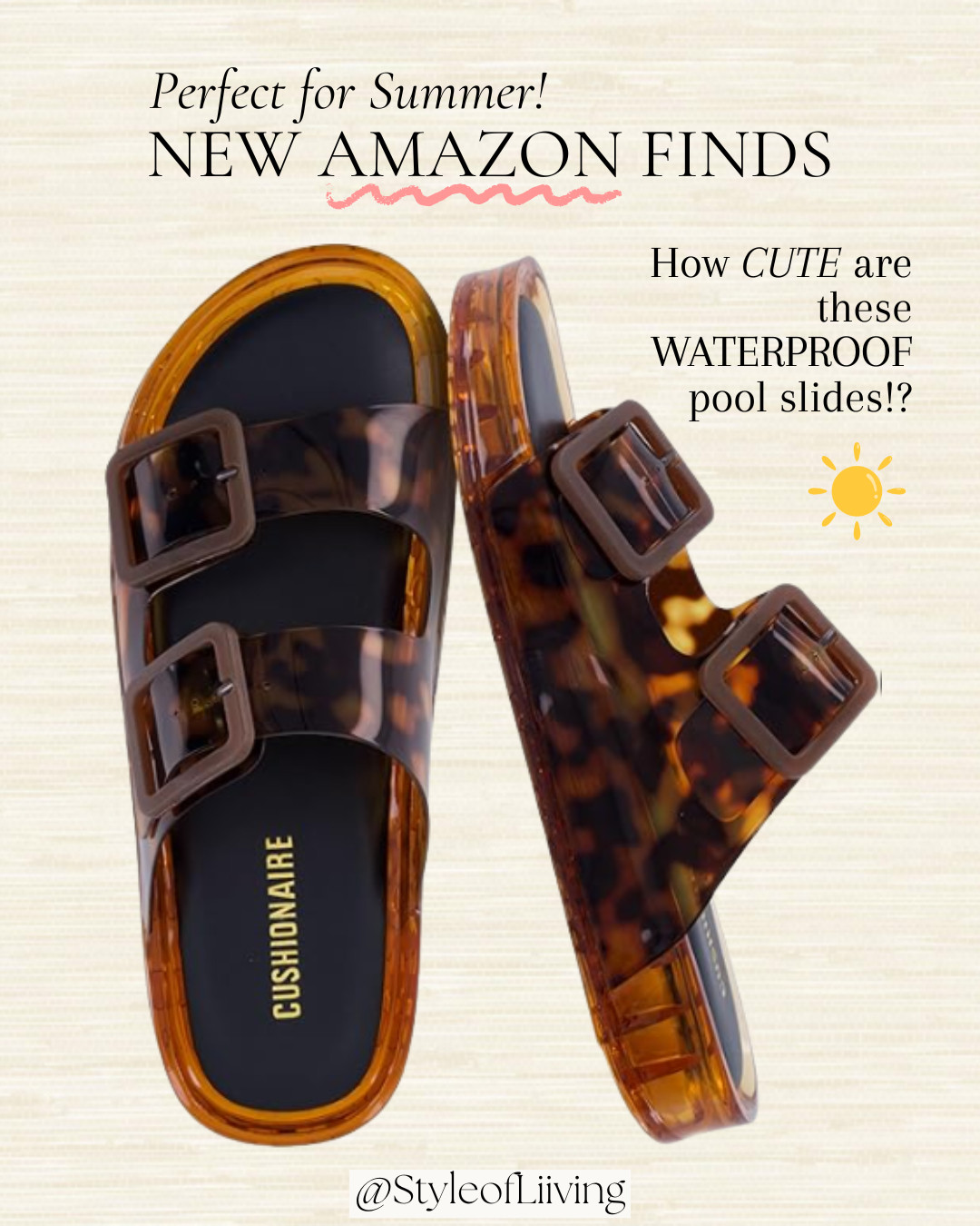 New Amazon finds that are perfect for summer!! Waterproof pool slides that come in many different color options. SIZE UP (based on the reviews)!
Pool Slides for Women Waterproof Double Buckle Adjustable Slip-On Women's Sandals for Beach Shower Casual Wear. 
#beachshoes #poolshoes #poolslides #womenssandals #sandals #waterproof #amazonfinds #summerfashion #shoes 

 #LTKSeasonal #LTKSaleAlert #LTKSwim