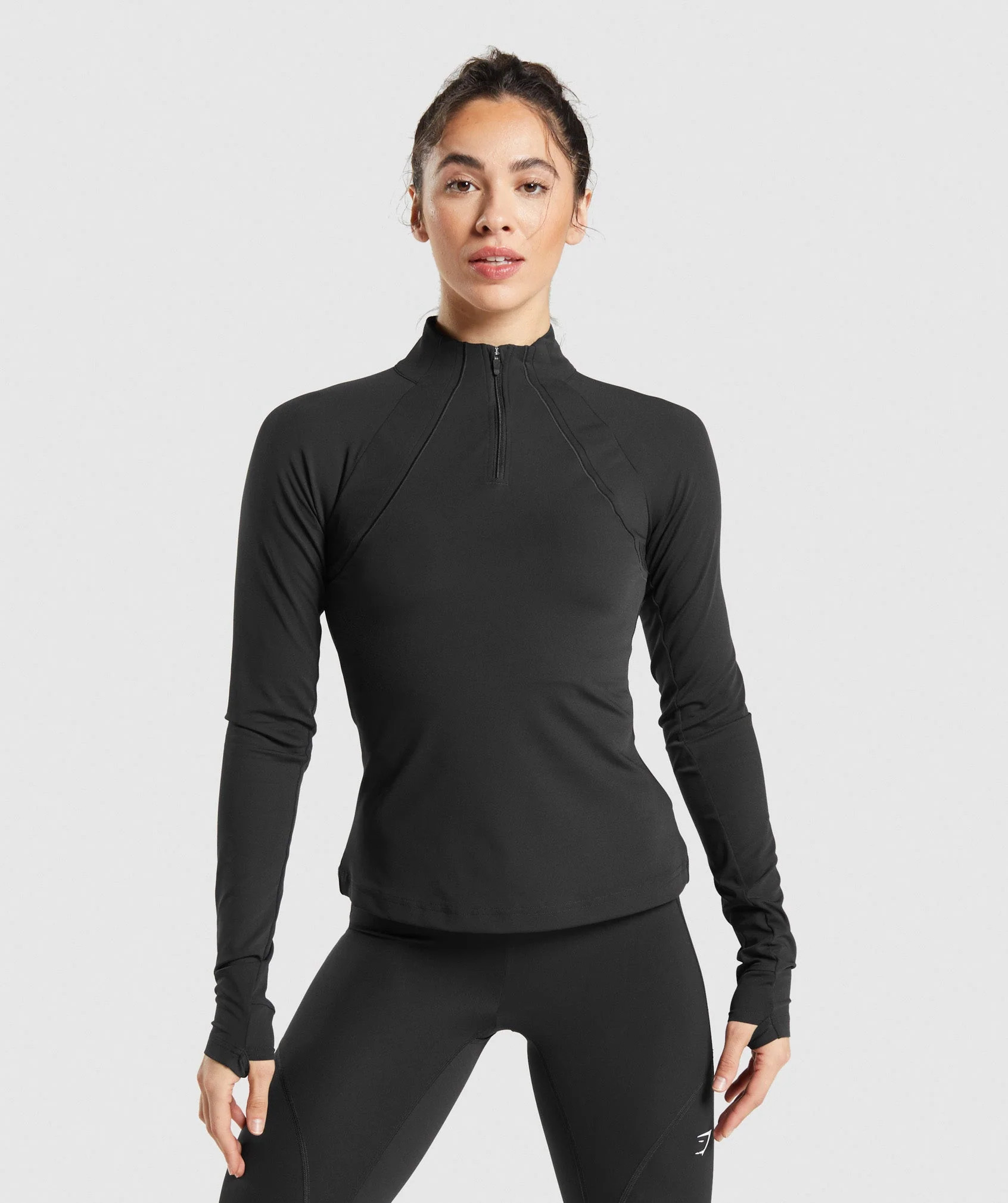 Gymshark Running 1/4 Zip - Black | Gymshark US
