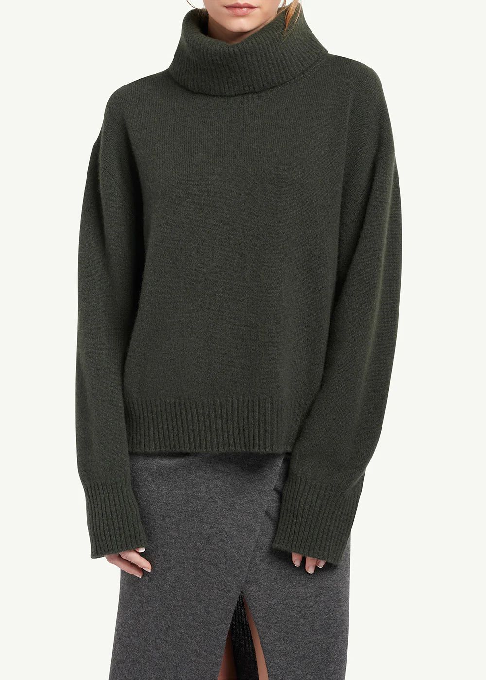 Moss Rollneck Jumper | Cashmere in Love