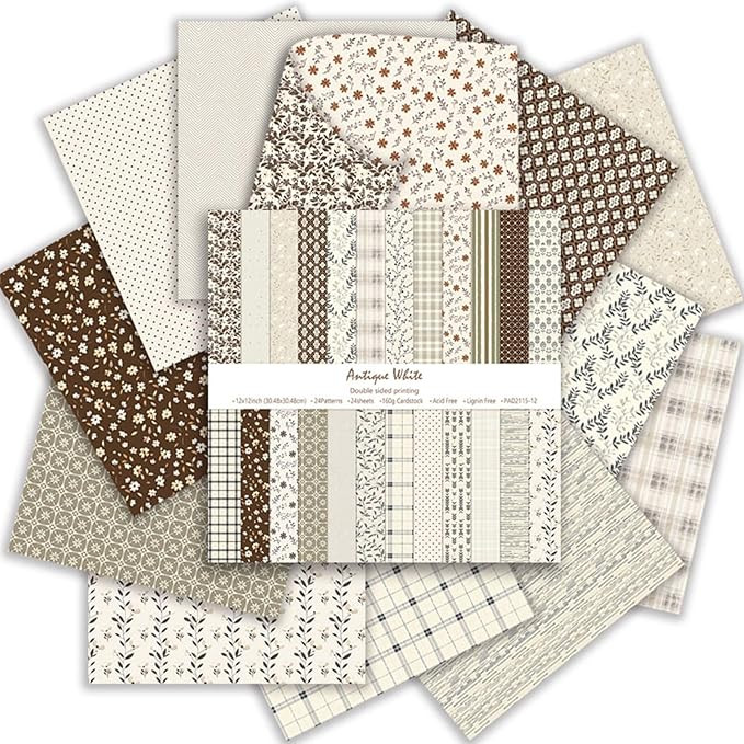 Floral Scrapbook Paper 12x12 Pattern Paper, 24 Sheets/ 24 Designs Vintage Garden Double-Sided Dec... | Amazon (US)