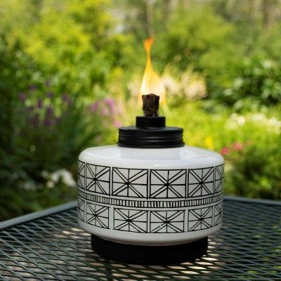 Folklore Glass Tabletop Outdoor Torch - TIKI | Target