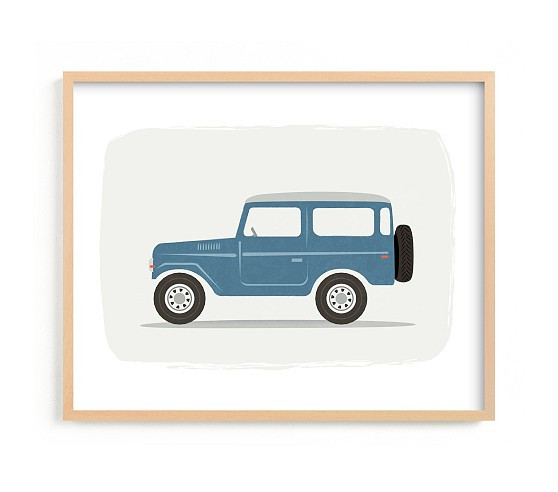 Minted® Vintage Land Cruiser, Wall Art by Karidy Walker | Pottery Barn Kids
