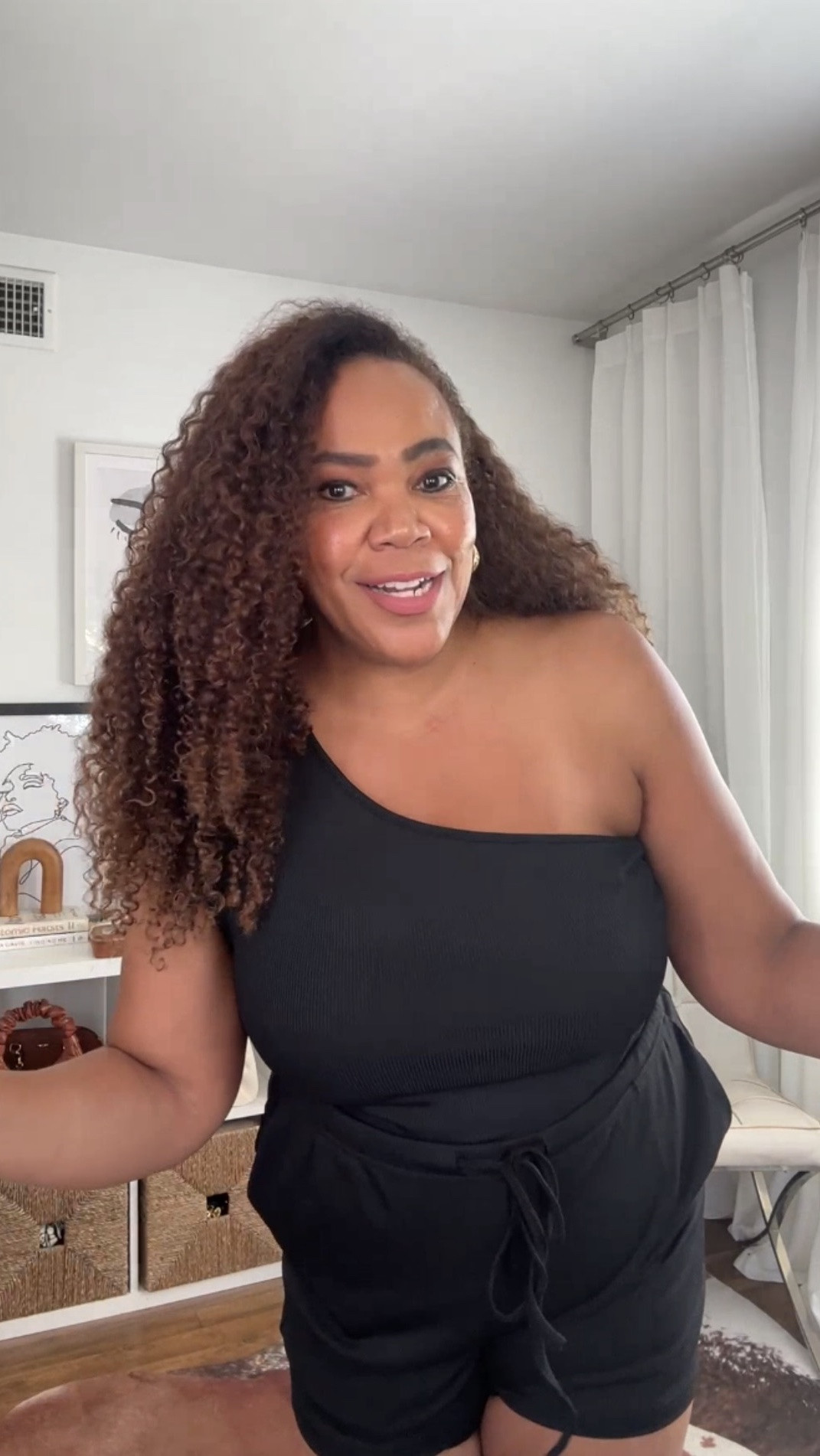 Wear it how ya want 🙌🏾! This is a 4 piece loungewear set. Comfy and cute. Comes in a bunch of colors. Size large. 🖤

This is from my weekly styling and shopping 🛒 @amazonlive livestream show 📺 on my @amazon storefront.  I share styling tips, deals, and exclusive promo codes. Go to the link 🔗 in bio to follow me on Amazon and to get notifications of when I go live!