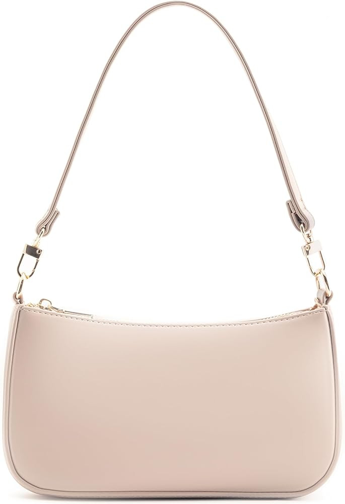 Shoulder Bag for Women Retro Vegan Leather Classic Clutch Tote HandBags Purses with Zipper Closur... | Amazon (US)