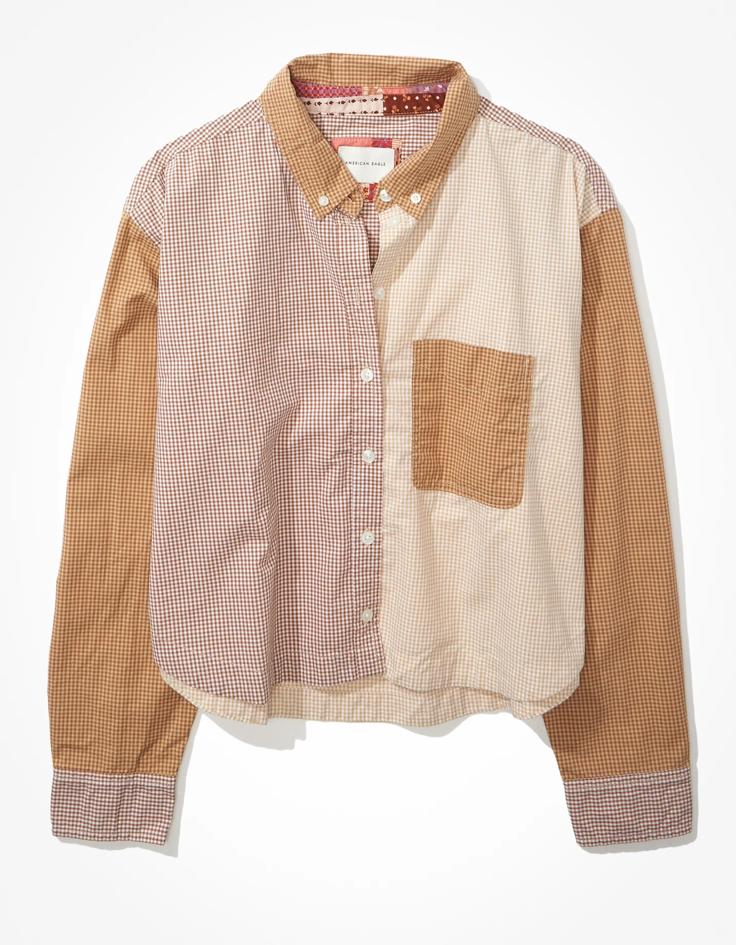 AE Clubhouse Cropped Shirt | American Eagle Outfitters (US & CA)