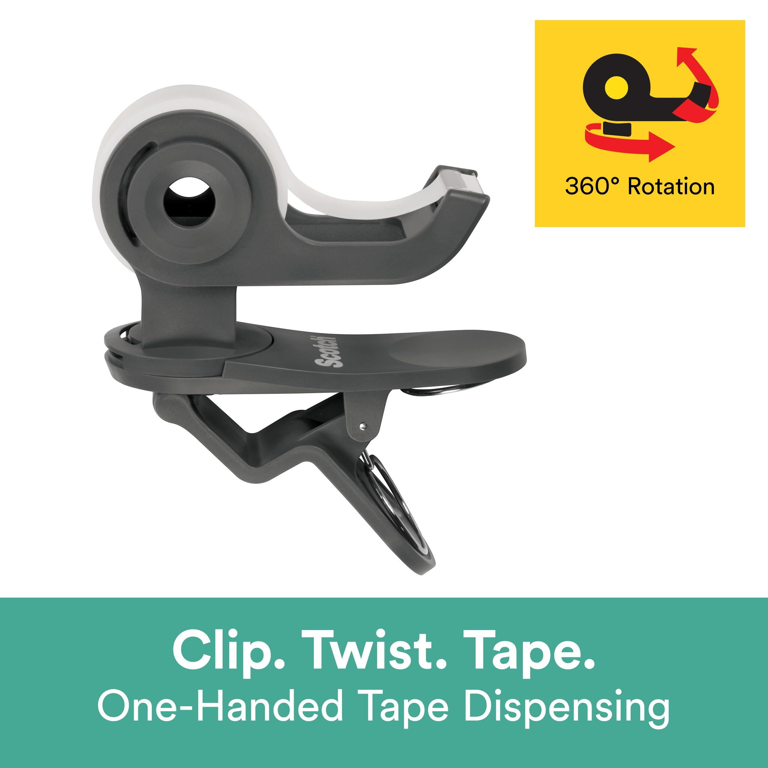 Scotch Desktop Tape Dispenser, Great for Gift Wrapping, 1 Dispenser (C19-CLIP-CCW) | Amazon (US)