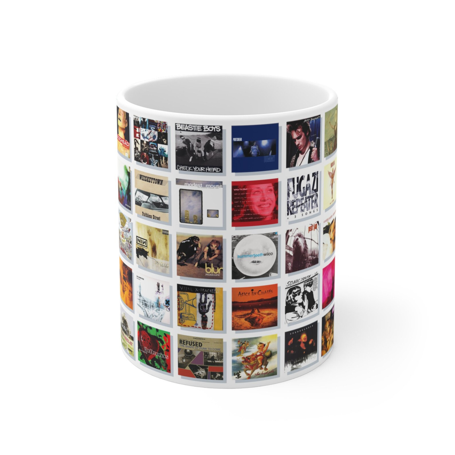 Iconic 90s Alternative Rock Album Collage Coffee Mug 11oz Nostalgic Retro Grunge Music, 90s Rock ... | Etsy (US)