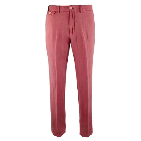 Men s Straight Fit Flat Front Linen Pants DP 32Wx30L | Walmart (US)